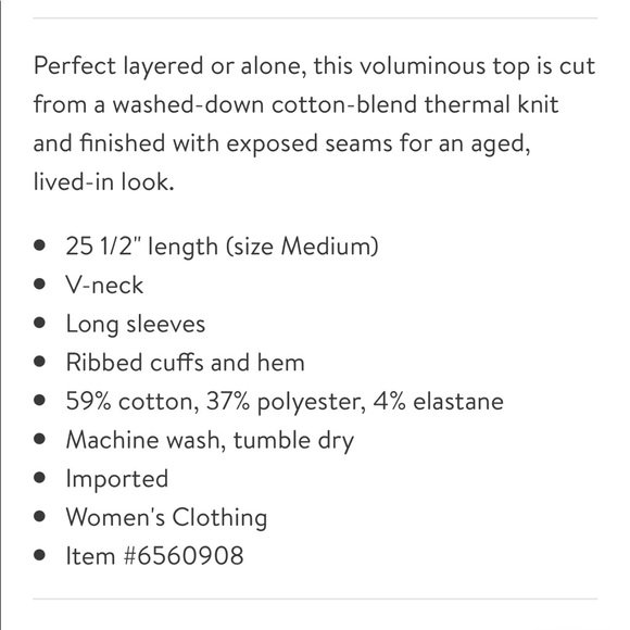 Free People Waffle Long Sleeve Top - Picture 8 of 8